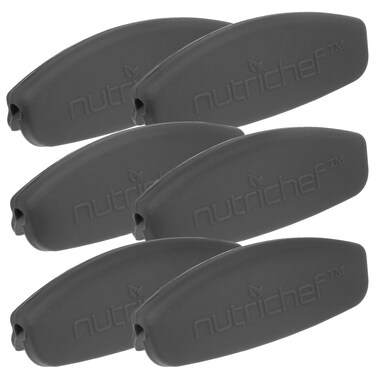NutriChef Black Silicone Handles - Flexible Design for Nonstick Carbon Steel Bakeware Pans - Compatible with Models: NCSBS54S, NCSBS52S, NCSBS3S45, NC5PCS
