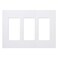 Lutron Claro 3 Gang Decorator/Rocker Wallplate, Gloss, White (1-Pack)   CW-3-WH