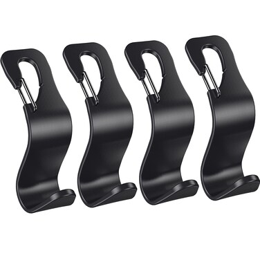 4 Pack Car Back Seat Headrest Hook Hanger for Purse Grocery Bag Handbag Hat