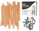 NOOR 50 Wooden Wicks for Candle Making - Double Layer Crackling Wood Wicks with Metal Clips - Smokeless, Eco-Friendly, Ideal for Soy Wax &amp; DIY Candle Projects