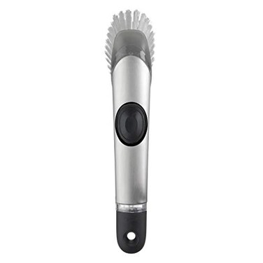 OXO SteeL Soap Dispensing Dish Brush 10 In
