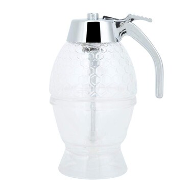 TOPINCN Home Honey Container Dispenser Maple Syrup Dispenser Plastic Honey Pot Great Bee Decor