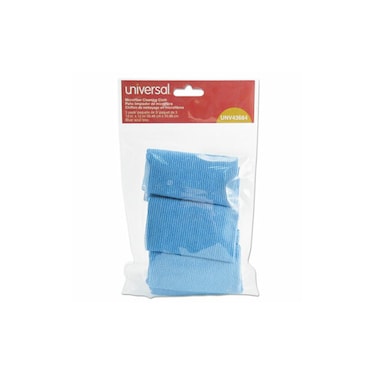 Universal Microfiber Cleaning Cloth, 12 X 12, Blue, 3/Pack