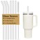 Reusable Straw for Stanley 40 oz 30 oz Cup Tumbler Replacement Stanley Straw 6 Pack Clear Glass Straw with Cleaning Brush Stanley Cup Accesspries