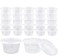 Augshy 40 Pack Small Slime Containers with Lids, Jello Shot Cups Condiment Containers Plastic Portion Cups with Lids for Salad Dressing Food Storage Containers(4 oz)