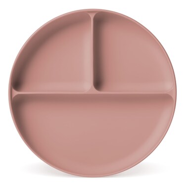 Simple Modern Silicone Plate for Baby and Toddler   Divided and Microwave Safe Plates for Kids   Parker Collection   Mauve Me