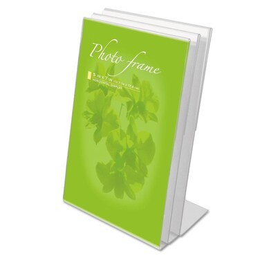 Universal 76850 Clear L-Style Freestanding Frame, 5 x 7 Insert, 3/Pack