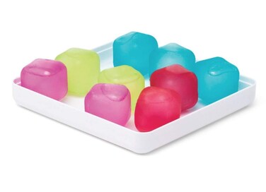 Joie Kitchen Gadgets 29195 Reusable Ice Cubes and Tray Rainbow, Plastic