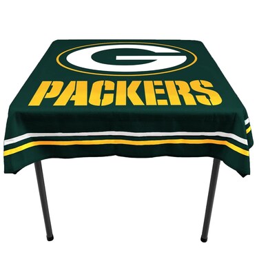 WinCraft Green Bay Packers Logo Tablecloth and Square Table Cover Overlay