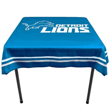 WinCraft Detroit Lions Logo Tablecloth and Square Table Cover Overlay