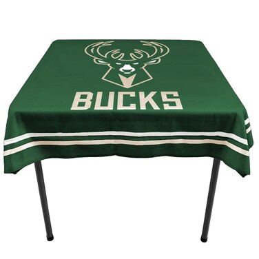 WinCraft Milwaukee Bucks Logo Tablecloth and Square Table Cover Overlay