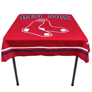 WinCraft Red Sox Logo Tablecloth and Square Table Cover Overlay