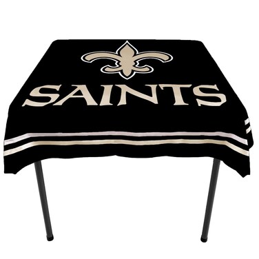 WinCraft New Orleans Saints Logo Tablecloth and Square Table Cover Overlay