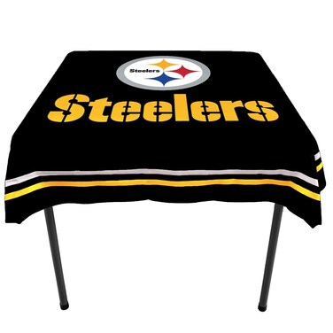 WinCraft Pittsburgh Steelers Logo Tablecloth and Square Table Cover Overlay