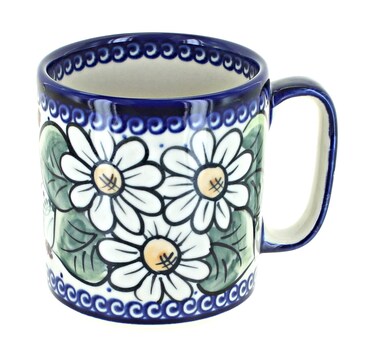 Blue Rose Polish Pottery Ladybug Coffee Mug
