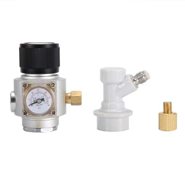 Mini Gas Regulator Aluminum With Gas Lock Disconnect Homebrew Beer Kegging CO2 Charger Keg Regulator Portable