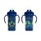 Dr. Brown's Milestones Insulated Sippy Cup with Straw and Handles, Spill-Proof Tumbler with Lid, 2-Pack, Blue, 10 oz/300 mL, BPA Free, 12m+