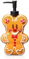 Jay Franco Disney Mickey Mouse Gingerbread Soap Dispenser - Christmas &amp; Holiday Season Bathroom Accessory - Brown Resin Lotion Pump