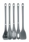 NutriChef Kitchen Cooking Utensils Set-Includes Spatula, Pasta Fork, Solid, Slotted Spoon &amp; Tool Seat, Works with Model: NCCWSTKGRY (Gray), One Size