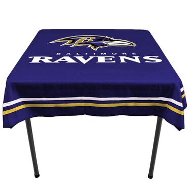 WinCraft Baltimore Ravens Logo Tablecloth and Square Table Cover Overlay