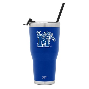 Simple Modern Officially Licensed Collegiate Memphis Tigers Tumbler with Straw and Flip Lid   Insulated Stainless Steel 30oz Thermos   Cruiser Collection   University of Memphis