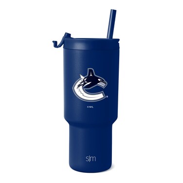 Simple Modern Officially Licensed NHL Vancouver Canuks 30 oz Tumbler with Flip Lid and Straws   Hockey Insulated Cup Stainless Steel   Gifts for Men Women   Trek Collection   Vancouver Canuks