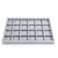 Oirlv 24 Grid Ice Velvet Jewelry Drawer Organizer Tray Stackable Jewelry Trays Removable Dividers for Rings Earring Storage Display