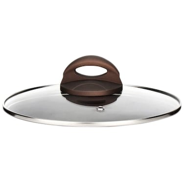 NutriChef Cooking Pot Lid - See-Through Tempered Glass Lids (Works with Model: NCCW12BRW)