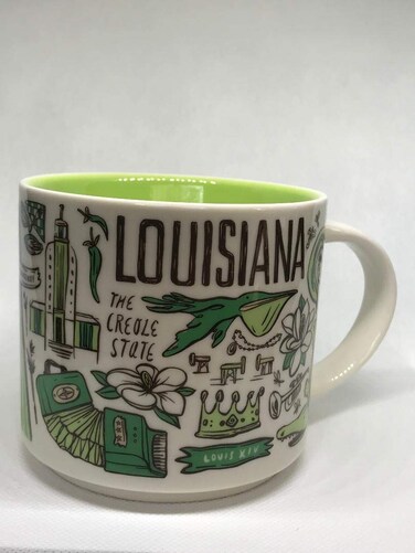 Starbucks LOUISIANA Been There Series Across The Globe Collection Ceramic Coffee Mug 14 oz