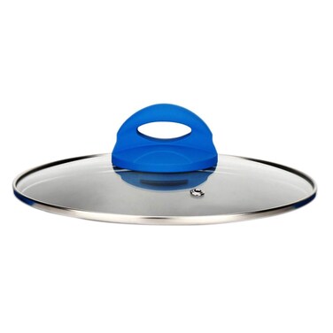 NutriChef Dutch Oven Pot Lid - See-Through Tempered Glass Lids (Works with Model: NCCW12BLU)