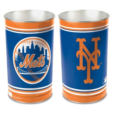 WinCraft MLB New York Mets 15 Waste Basket, Team Color, One Size