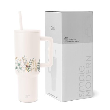Simple Modern Disney 40 oz Tumbler with Handle &amp; Straw Lid   Insulated Stainless Steel Water Bottle Travel Mug   Gifts for Women Her   Trek Collection   40oz   Winnie The Pooh in the Wilderness