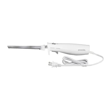 Proctor Silex Easy Slice Electric Knife for Meat Slicing, Poultry, Bread, Crafting Foam and More, Lightweight with Contoured Grip, White, (74312)