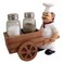 Spicy French Chef Cart Salt and Pepper Shaker Holder