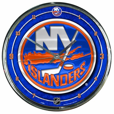 NHL New York Islanders Chrome Clock
