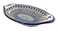 Blue Rose Polish Pottery Aztec Flower Bread Tray with Handles