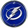 NHL Tampa Bay Lightning Chrome Clock