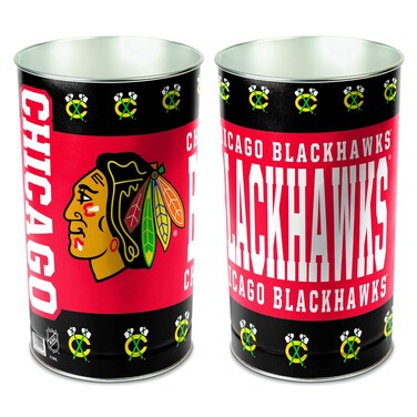 NHL Chicago Blackhawks Tapered Wastebasket, 15
