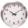 Universal UNV10425 12 in. Overall Diameter Brushed Aluminum Wall Clock - Silver Case