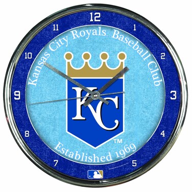 MLB Kansas City Royals Chrome Clock