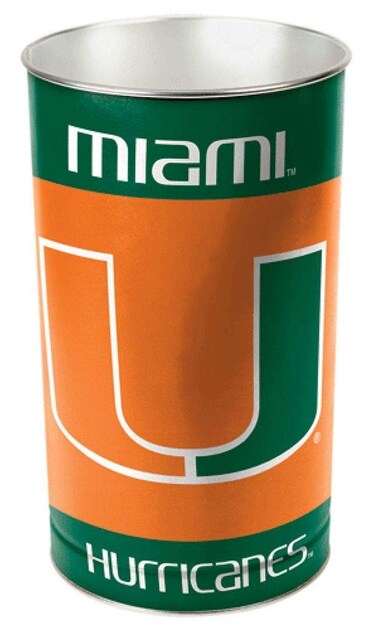 WinCraft Miami Hurricanes Wastebasket