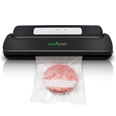 NutriChef Automatic Handheld Vacuum Sealer Machine - Simple &amp; Compact Fresh Saver Meal - Vacuum Sealing System with Starter Pack for Food Preservation