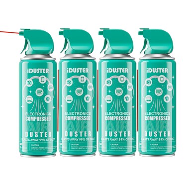 iDuster Compressed Air Duster Disposable, 4-Pack