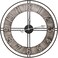 Sorbus Large Wall Clock, 24" Decorative for Kitchen, Bedrooms, Office, Analog Modern Farmhouse Style. Silent, Round Chunky Number, Home Decor, Quartz Battery Operated, Gray Metal