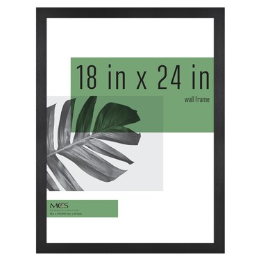 MCS Studio Gallery 18x24 Poster Frame Black Woodgrain, Vertical &amp; Horizontal Wall Hanging Large Picture Frame for Photos, Posters &amp; Art Prints (1-Pack)