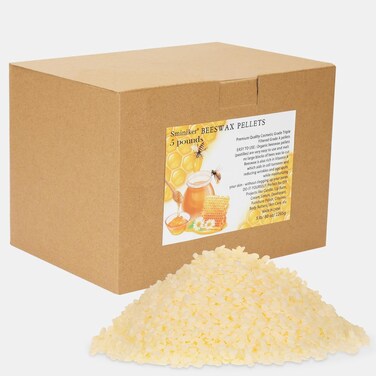 5LB Beeswax Pellets Beeswax for Candle Making Beeswax Pellets for Skin Beeswax Beads Beeswax Bulk Beeswax for Lotion Making for DIY and Craft Project