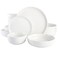 Gibson Home Oslo Porcelain Chip and Scratch Resistant Dinnerware Set, Service for 4 (16pcs), Plates and Bowls Dishes Sets, White
