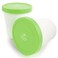 Zulay [2 Pack - 1 Quart Each] Large Ice Cream Containers For Homemade Ice Cream - Reusable Ice Cream Container Set with Lids - Ice Cream Pint Containers For Sorbet, Gelato, Frozen Yogurt (Green)