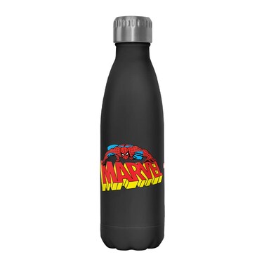 Marvel Spidey Logo 17 oz Stainless Steel Water Bottle, 17 Ounce, Multicolored