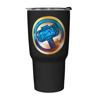 Marvel Mjollnir Gold 27 oz Stainless Steel Insulated Travel Mug, 27 Ounce, Multicolored